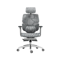 HBADA 黑白调 E3 人体工学电脑椅 灰白色 高配款