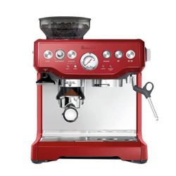 Breville 铂富 BES870商用半自动咖啡机 现磨豆打奶泡两用 家用意式咖啡机 BES870（红色黑色随机发）