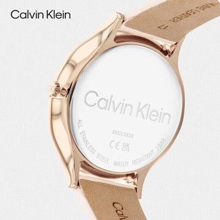 卡尔文·克莱恩 Calvin Klein 凯文克莱（Calvin Klein）CK 永恒款皮表带 时尚石英女表送女友25200009