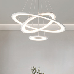 Qinwui 勤辉 餐厅吊灯现代简约圆形餐桌饭厅灯2023年新款北欧led卧室灯具