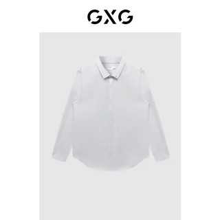 GXG奥莱 春秋正装系列时尚格纹纯色翻领百搭衬衫 黑白格纹-GC103566A 175/L