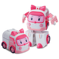 Robocarpoli 变形警车珀利 poli罗伊安巴海利迷你机器人男女儿童玩具