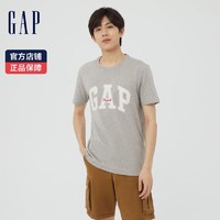 Gap 盖璞 亲肤男装LOGO纯棉短袖T恤848801 夏季上衣