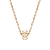 PIAGET 伯爵 POSSESSION时来运转系列 G33PH200 圆环18K玫瑰金钻石项链 0.15克拉