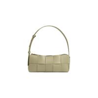BOTTEGA VENETA 葆蝶家 女士羊皮革单肩包 729166VMAY12916 洞石绿 小号