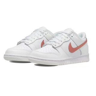 NIKE 耐克 Dunk Low 大童运动板鞋 DH9765-100 白色/粉色 37.5