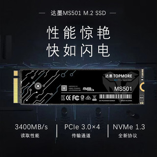 TOPMORE 达墨 MS501 NVMe M.2 固态硬盘 4TB（PCI-E3.0）