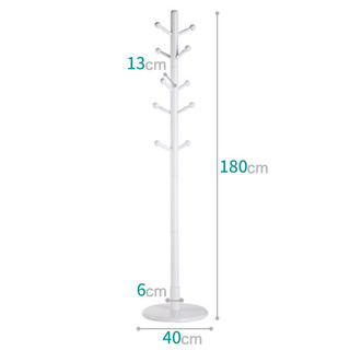 佳佰 JB-187W 欧式水曲柳衣帽架 象牙白 40*180cm