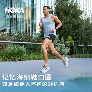 HOKA ONE ONE男款邦代8公路跑鞋Bondi 8李现同款轻盈缓震舒适透气 鲨鱼灰 / 雾灰-宽版 43/275mm