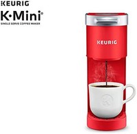 Keurig K-Mini 咖啡机,单杯 K-Cup Pod 咖啡机,6 至 12 盎司(约 340.2 克)冲泡尺寸,罂粟红