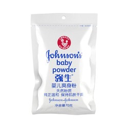 Johnson's baby 强生婴儿 爽身粉新生婴幼儿袋装 70g宝宝成人天然痱子粉