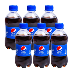 pepsi 百事 可乐迷你小瓶装碳酸饮料300mlX6瓶汽水畅饮ms