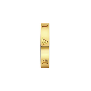 BVLGARI 宝格丽 BULGARI BULGARI系列 AN859975 女士字母18K黄金戒指 69mm