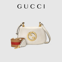 GUCCI 古驰 Blondie系列 女士单肩包 698643UXXAG 白色 迷你
