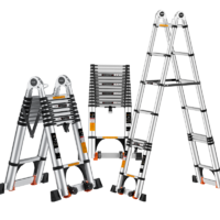 midoli 镁多力 人字伸缩梯铝合金加厚工程折叠梯家用多功能便携升降楼梯子