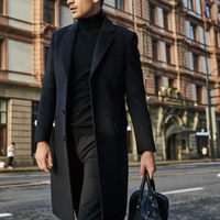 Mr.baidis 男士长款大衣 MN1851 黑色 XXL