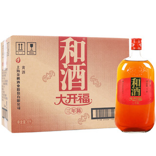 和 酒 大开福 三年陈 黄酒 1L*6瓶