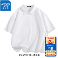 JEANSWEST 真维斯 POLO衫商务短袖男翻领宽松棉上衣