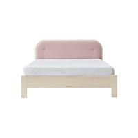 Sampo 松堡王国 TC035 简约儿童床+7cm椰棕乳胶床垫 粉色+白色 120*190*96cm