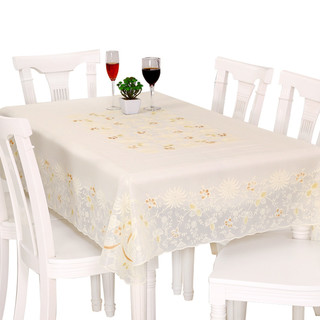 PVC餐桌布防水防油防烫免洗北欧台布蕾丝网红长方形茶几桌垫流苏