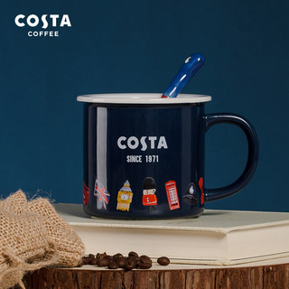 咖世家咖啡 COSTA 马克杯带勺复古挂耳咖啡杯 买一送一trian水杯