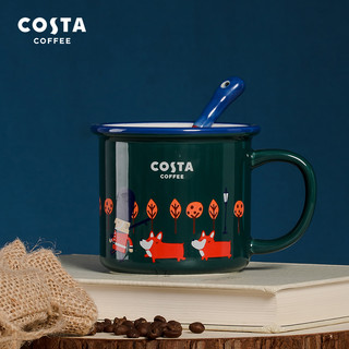 咖世家咖啡 COSTA 马克杯带勺复古挂耳咖啡杯 买一送一trian水杯