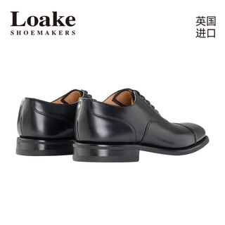 LOAKE进口固特异工艺男士正装婚鞋皮鞋三接头商务牛津鞋真皮皮鞋 300 黑色 6(40码)