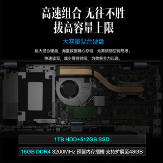 ASUS 华硕 破晓2 15.6英寸笔记本电脑（i5-1235U、16GB、512GB+1TB）