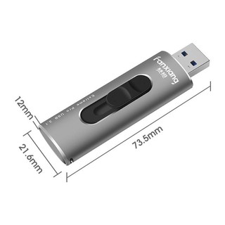 梵想(FANXIANG)128GB USB3.1 固态U盘 F306 金属机身 移动固态硬盘般传输体验