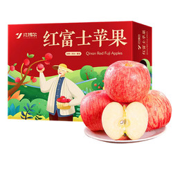 江博尔 甘肃红富士苹果水果礼盒12枚大果 果径80-85mm时令新鲜送礼整箱