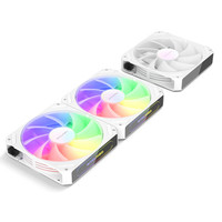 aigo 爱国者 L12 反叶版 ARGB 120mm 机箱散热风扇 白色 3个装