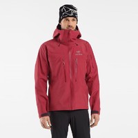 ARC'TERYX 始祖鸟 ARC’TERYX）Alpha SV 防水透气耐磨户外攀登 男子连帽冲锋衣 波尔多红/Bordeaux XS