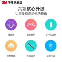 3M Nexcare 婴儿胶带闭口贴闭嘴贴宝宝呼吸防张嘴儿童阻鼾止鼾胶带 3M耳塞天使白替换装6个