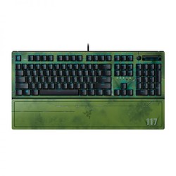 RAZER 雷蛇 黑寡妇蜘蛛V3 有线绿轴机械游戏键盘HALO特别版（绿色）