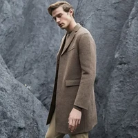 SEPTWOLVES 七匹狼 男士中长款大衣 1D1B70706930 棕色 XXXXL