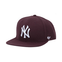 MLB 美国职业棒球联盟 男女时尚硬顶按扣调节鸭舌帽嘻哈平沿帽棒球帽NY洋基队遮阳帽