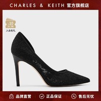 CHARLES & KEITH CHARLES&KEITH;女士蕾丝鞋面尖头高跟单鞋CK1-60361400