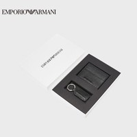 抖音超值购：阿玛尼EMPORIO ARMANI EA卡包钥匙扣套装 Y4R382-Y068E 黑色 U