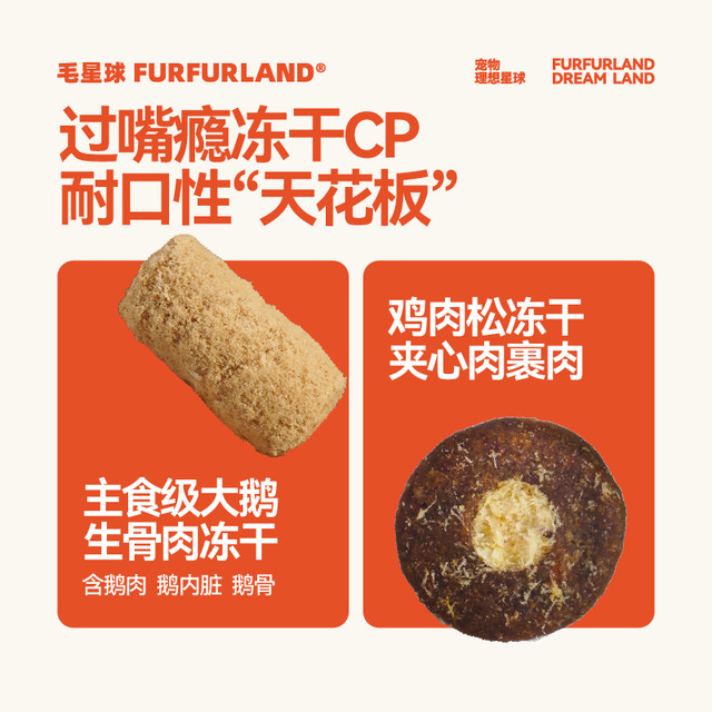 FURFUR LAND 毛星球 FurFurLand毛星球F88成幼猫粮大鹅生骨肉冻干无谷增肥高蛋白