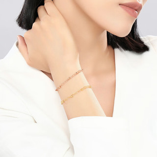 CHJ JEWELLERY 潮宏基 SCK30003320 耀目星河18K黄金手链 16cm