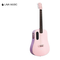 LAVAGUITAR 拿火吉他 LAVA ME play 民谣吉他 36寸 珊瑚粉配淡紫 配标准琴包
