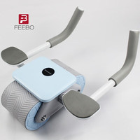 feebo菲柏健腹轮自动回弹静音腹肌轮初学者收腹轮健腹器卷腹轮健身器材 肘撑平衡回弹健腹轮-灰蓝色