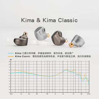 DUNU 达音科 KIMA CLASSIC 有线耳机入耳式金属耳塞HIFI动圈耳返高解析立体声高保真耳塞typec苹果适用 Kima Classic