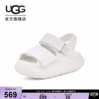 UGG2022夏季女士凉鞋厚底休闲纯色舒适魔术贴时尚凉鞋 1125103 WHT | 白色 39 鞋内长：25CM