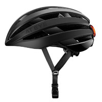 猫眼（CATEYE）自行车头盔山地车公路车骑行装备一体成型超轻安全帽 寂静黑(带尾灯） M