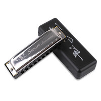 SWAN 天鹅 口琴 10孔20音C调布鲁斯方形口琴