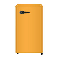 PLUS会员：CHIGO 志高 BC-90D 复古冰箱家用  （黄色）