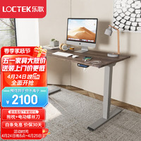 Loctek 乐歌 电动升降桌电脑桌站立办公学习桌家用写字书桌E5S银灰桌腿