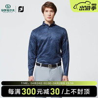 FOOTJOY 高尔夫服装男士秋季运动长袖T恤golf长袖POLO衫 岩纹蓝-88136 M