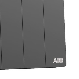 ABB 轩致系列 AF141L-G 四开双控开关 灰色 平面款